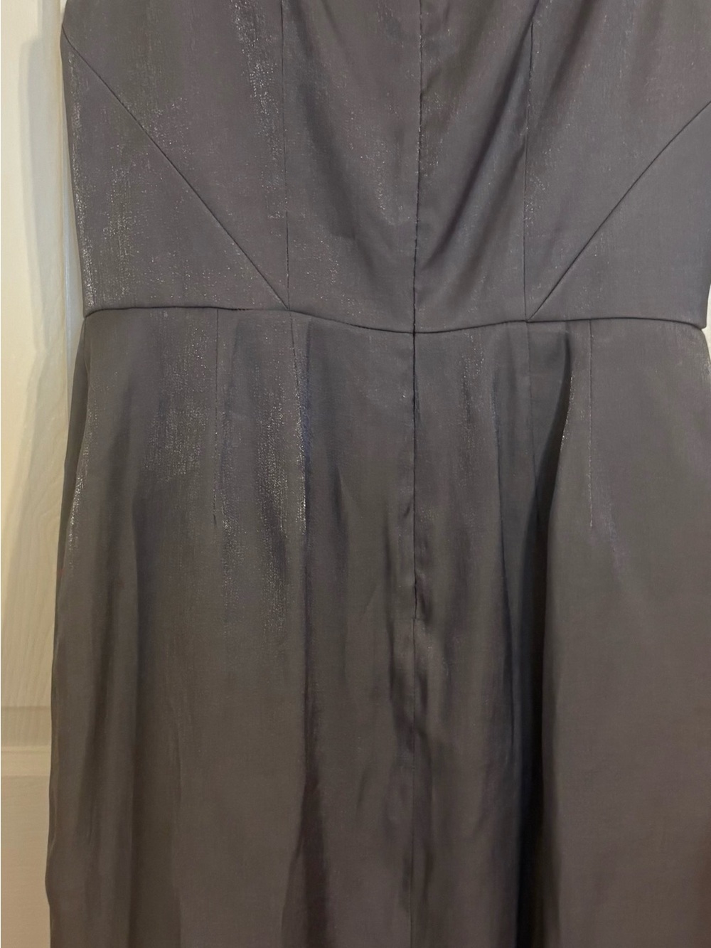 Andre Oliver Slate Gray Sleeveless Sheath Dress Rosette Accent. - Picture 7 of 9